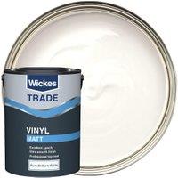 Wickes Trade Vinyl Matt Emulsion Paint - Pure Brilliant White - 5L