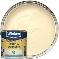 Wickes Tough & Washable Matt Emulsion Paint - Cream No.305 - 2.5L