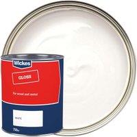 Wickes Basic Gloss Wood & Metal Paint - White - 750ml