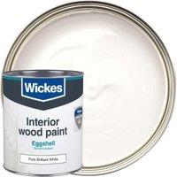 Wickes Eggshell Wood & Metal Paint - Pure Brilliant White - 750ml