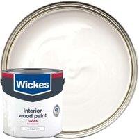 Wickes One Coat Gloss Wood & Metal Paint - Pure Brilliant White - 2.5L