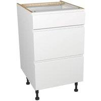 Wickes Madison White Gloss Handleless Drawer Unit - 500mm