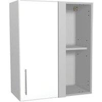 Wickes Orlando White Slab Corner Wall Unit - 600mm