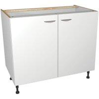 Wickes Dakota White Matt Slab Base Unit - 1000mm