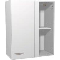 Wickes Dakota White Matt Slab Corner Wall Unit - 600mm