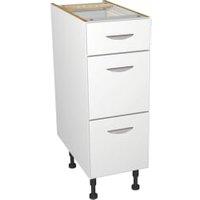 Wickes Dakota White Matt Slab Drawer Unit - 300mm