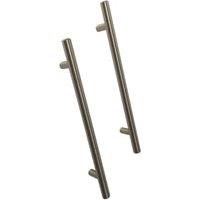 Wickes Orlando Brushed Nickel Handle - Pack of 2