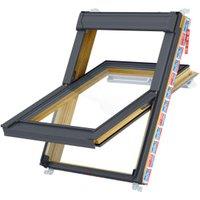 Keylite TCP 06 HT Centre Pivot Double Glazed Pine Roof Window - 780 x 1400mm