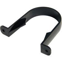 FloPlast 68mm Black Half Round Downpipe Clip - Pack of 10