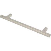 Wickes Satin Nickel Square T Bar Door Handle - 160mm - Pack of 2