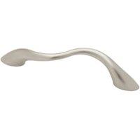 Wickes Matt Nickel Wavy Designer Door Handle - 96mm - Pack of 2