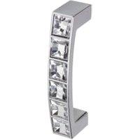 Wickes Chrome Acrylic Diamond D Handle - 64mm - Pack of 2