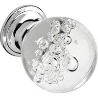Wickes Chrome Bubbled Glass Door Knob - 30mm - Pack of 4