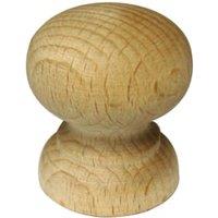 Wickes Beech Shaped Door Knob - 33mm - Pack of 4