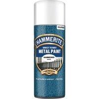 Hammerite Metal Aerosol Hammered Paint - White - 400ml