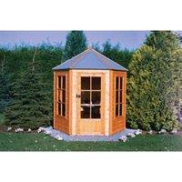 Shire Gazebo Style Apex Dip Treated 6 Sided Summerhouse - 7 x 6ft