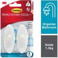Command Medium Bath Hook - Pack of 2
