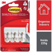 Command White Small Wire Hooks - Pack of 3