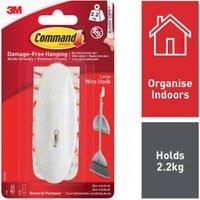 Command White Wire Hook - Large