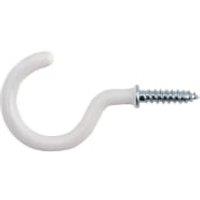 Wickes White Round Cup Hook - Pack of 25