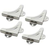Wickes Nickel Mirror Corner Clips - Pack of 4