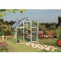 Palram Silver Canopia Harmony Aluminium Apex Greenhouse with Clear Polycarbonate Panels - 6 x 6ft