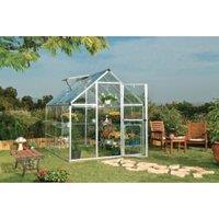 Palram Silver Canopia Harmony Aluminium Apex Greenhouse with Clear Polycarbonate Panels - 6 x 8ft