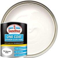 Sandtex One Coat Exterior Gloss Paint - Pure Brilliant White - 750ml