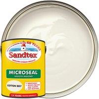 Sandtex Microseal Ultra Smooth Weatherproof Masonry 15 Year Exterior Wall Paint - Cotton Belt - 5L