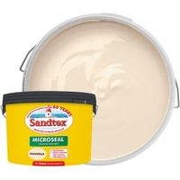 Sandtex Microseal Ultra Smooth Weatherproof Masonry 15 Year Exterior Wall Paint - Magnolia - 10L