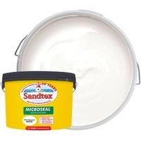 Sandtex Microseal Ultra Smooth Weatherproof Masonry 15 Year Exterior Wall Paint - Pure Brilliant White - 10L