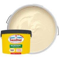 Sandtex Microseal Ultra Smooth Weatherproof Masonry 15 Year Exterior Wall Paint - Cornish Cream - 10L