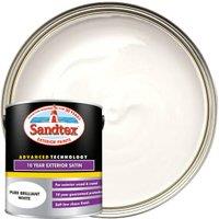 Sandtex 10 Year Exterior Satin Paint - Pure Brilliant White - 2.5L