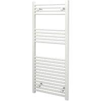 Kudox White Straight Towel Radiator - 1200 x 500mm