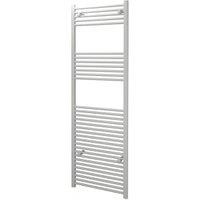Kudox White Straight Single Panel Vertical Towel Radiator - 1800 x 600mm