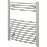 Kudox White Curved Single Panel Vertical Towel Radiator - 750 x 600mm
