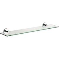 Croydex Flexi-Fix Pendle Bathroom Glass Shelf - Chrome