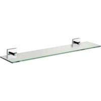 Croydex Flexi-Fix Chester Bathroom Glass Shelf - Chrome