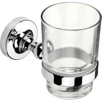 Croydex Worcester Flexi-Fix Bathroom Tumbler & Holder - Chrome