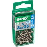 Spax TX Countersunk Stainless Steel Screws - 3.5 x 25mm Pack of 25