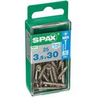 Spax Tx Countersunk Stainless Steel Screws - 3.5 X 30mm Pack Of 25