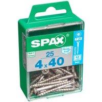 Spax TX Countersunk Stainless Steel Screws - 4 x 40mm Pack of 25