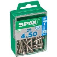 Spax Tx Countersunk Stainless Steel Screws - 4 X 50mm Pack Of 25