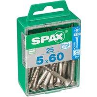Spax TX Countersunk Stainless Steel Screws - 5 x 60mm Pack of 25
