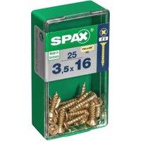 Spax Pz Countersunk Zinc Yellow Screws - 3.5 X 16mm Pack Of 25