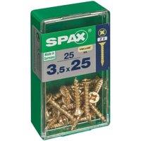 Spax Pz Countersunk Zinc Yellow Screws - 3.5 X 25mm Pack Of 25