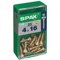 Spax Pz Countersunk Zinc Yellow Screws - 4 X 16mm Pack Of 25