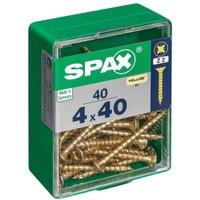 Spax PZ Countersunk Zinc Yellow Screws - 4 x 40mm Pack of 40
