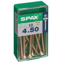 Spax Pz Countersunk Zinc Yellow Screws - 4 X 50mm Pack Of 10