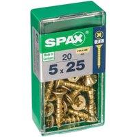 Spax Pz Countersunk Zinc Yellow Screws - 5 X 25mm Pack Of 20